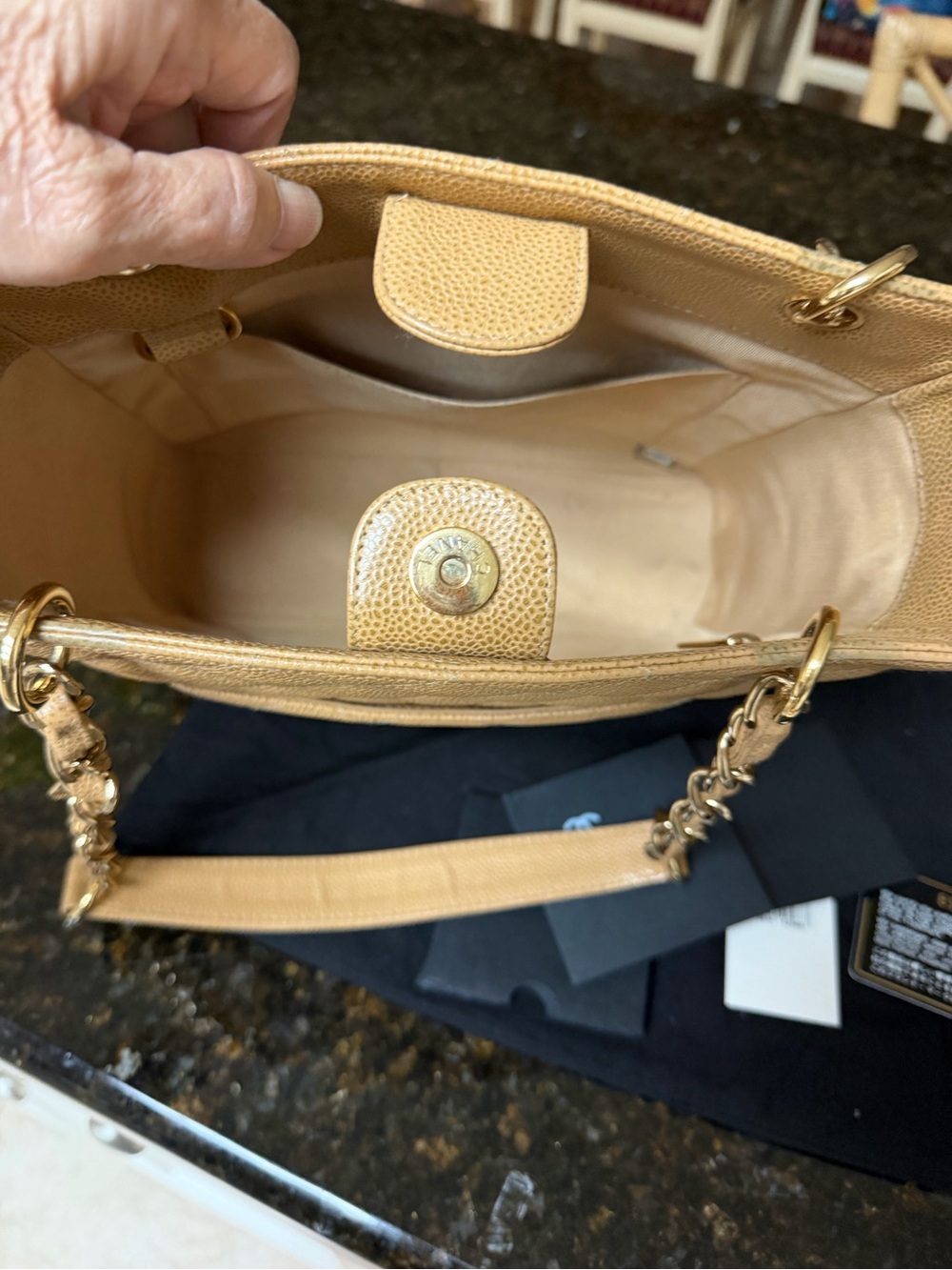 CHANEL Caramel Quilted CC Chain Shoulder Bag - Picture 6 of 12
